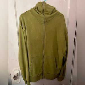 Collusion green full through zip hoodie size L
